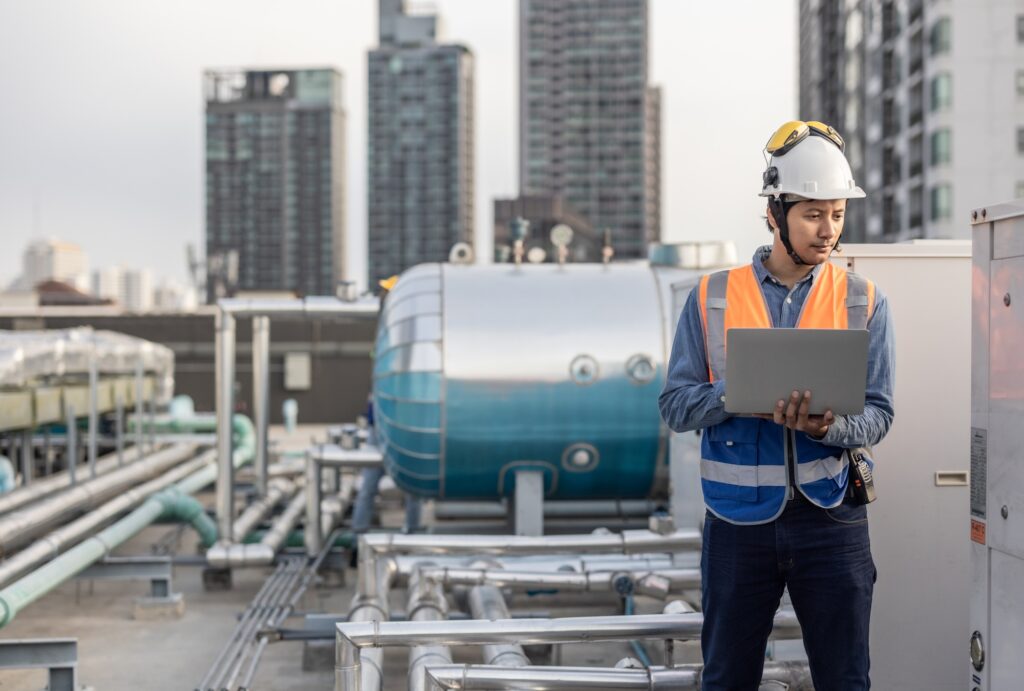Industrial Engineer Troubleshooting HVAC System